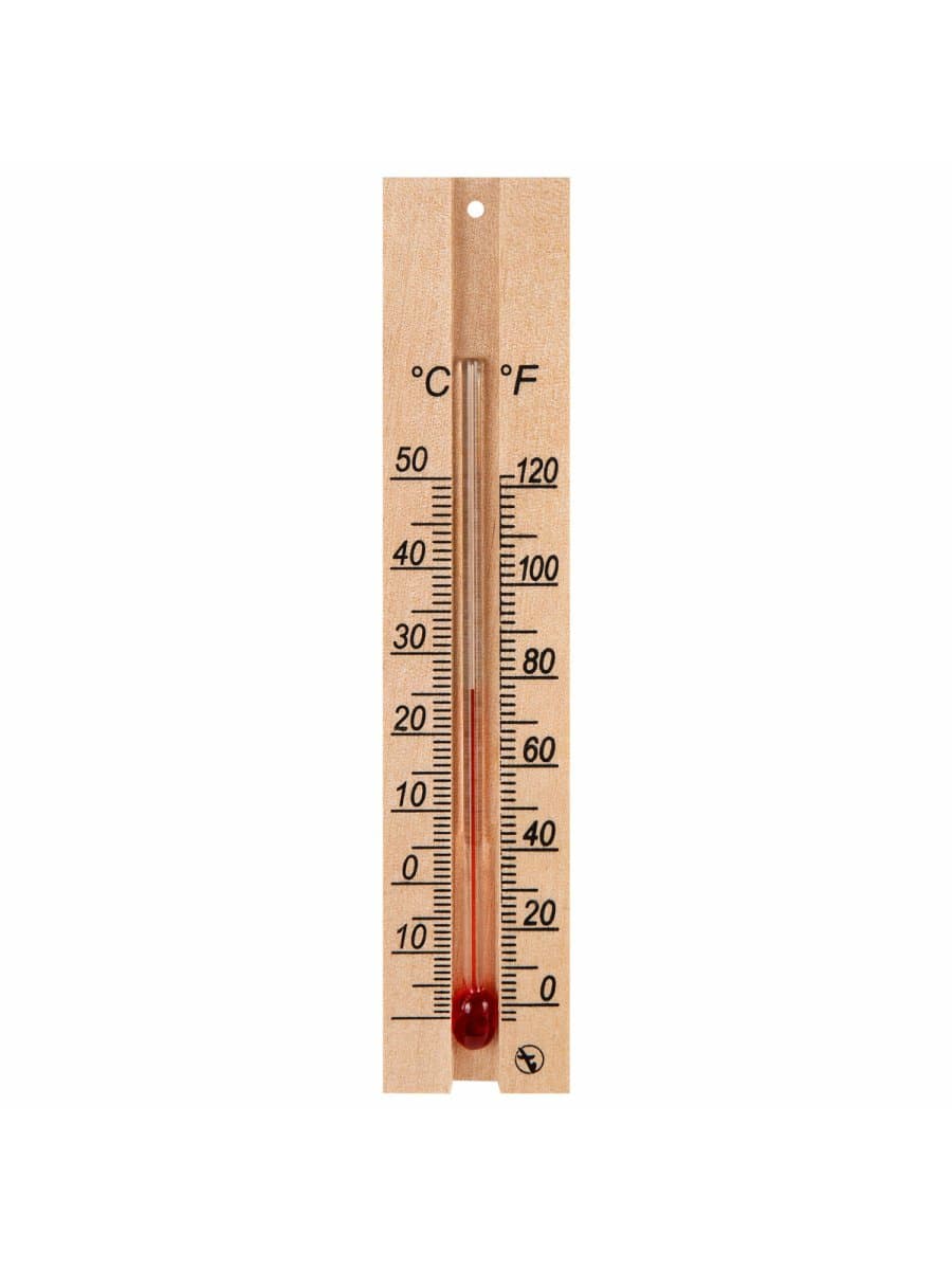 Термометр комнатный, "ДЕРЕВЯННЫЙ", диапазон: от 0 до +50 °C, ПТЗ, ТБ-206