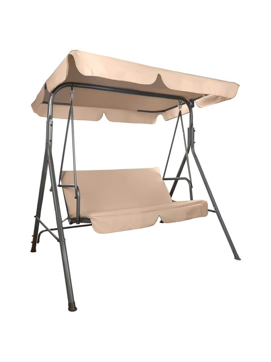 Качели садовые NOSTRESS (НОСТРЕСС) RELAX SC-001, 2 места, Ш140хГ110хВ153 см, мягкое сиденье, бежевый, 680053