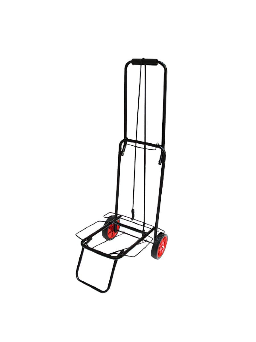 Тележка хозяйственная складная без сумки 98x35x44 см, черная, стальная, колеса диаметром 14 см, BOOMHOUSE (БУМХАУС), 701400