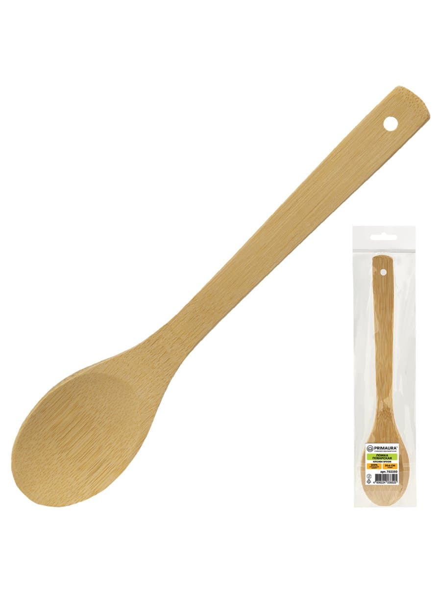 Ложка поварская бамбук, 30 см, PRIMAURA (ПРИМАУРА) CLASSIC, натуральный цвет, 702350
