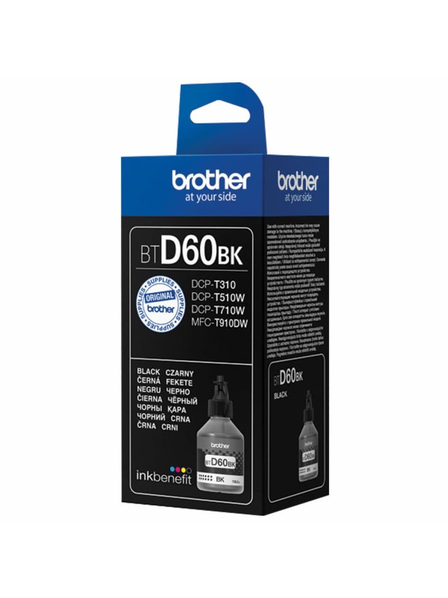 Чернила BROTHER (BTD60BK) для СНПЧ DCP-T310/T510W/T710W, черные, оригинальные, ресурс 6500 страниц