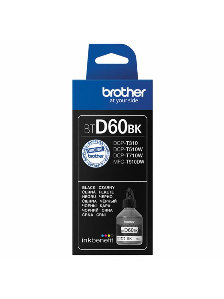 Чернила BROTHER (BTD60BK) для СНПЧ DCP-T310/T510W/T710W, черные, оригинальные, ресурс 6500 страниц
