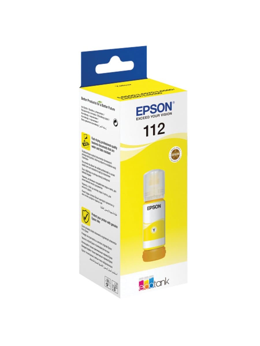 Чернила EPSON 112 (C13T06C44A) для СНПЧ EPSON L11160 /L15150 /L15160 /L6550/L6570, желтые, ОРИГИНАЛЬНЫЕ