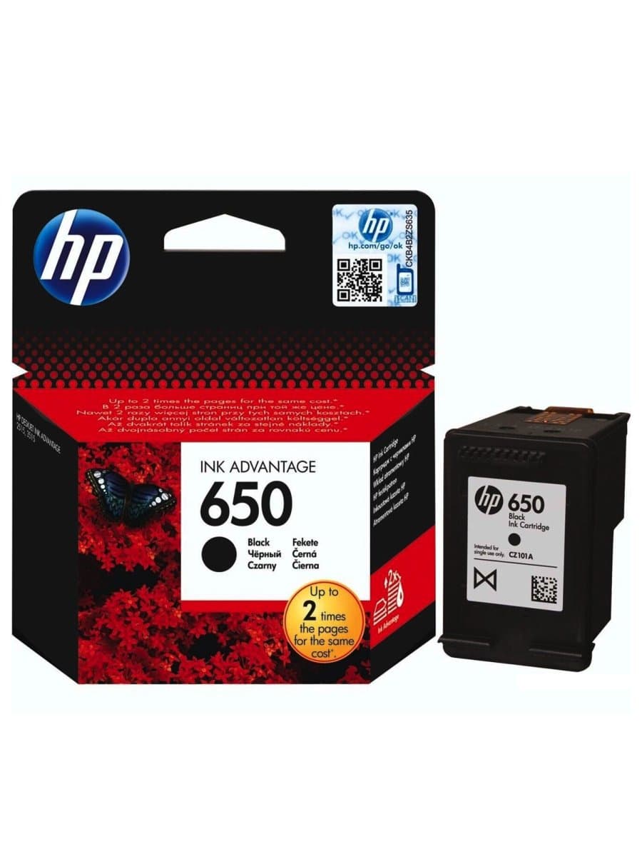 Картридж струйный HP (CZ101AE) Deskjet Ink Advantage 2515/2516 №650, черный, оригинальный