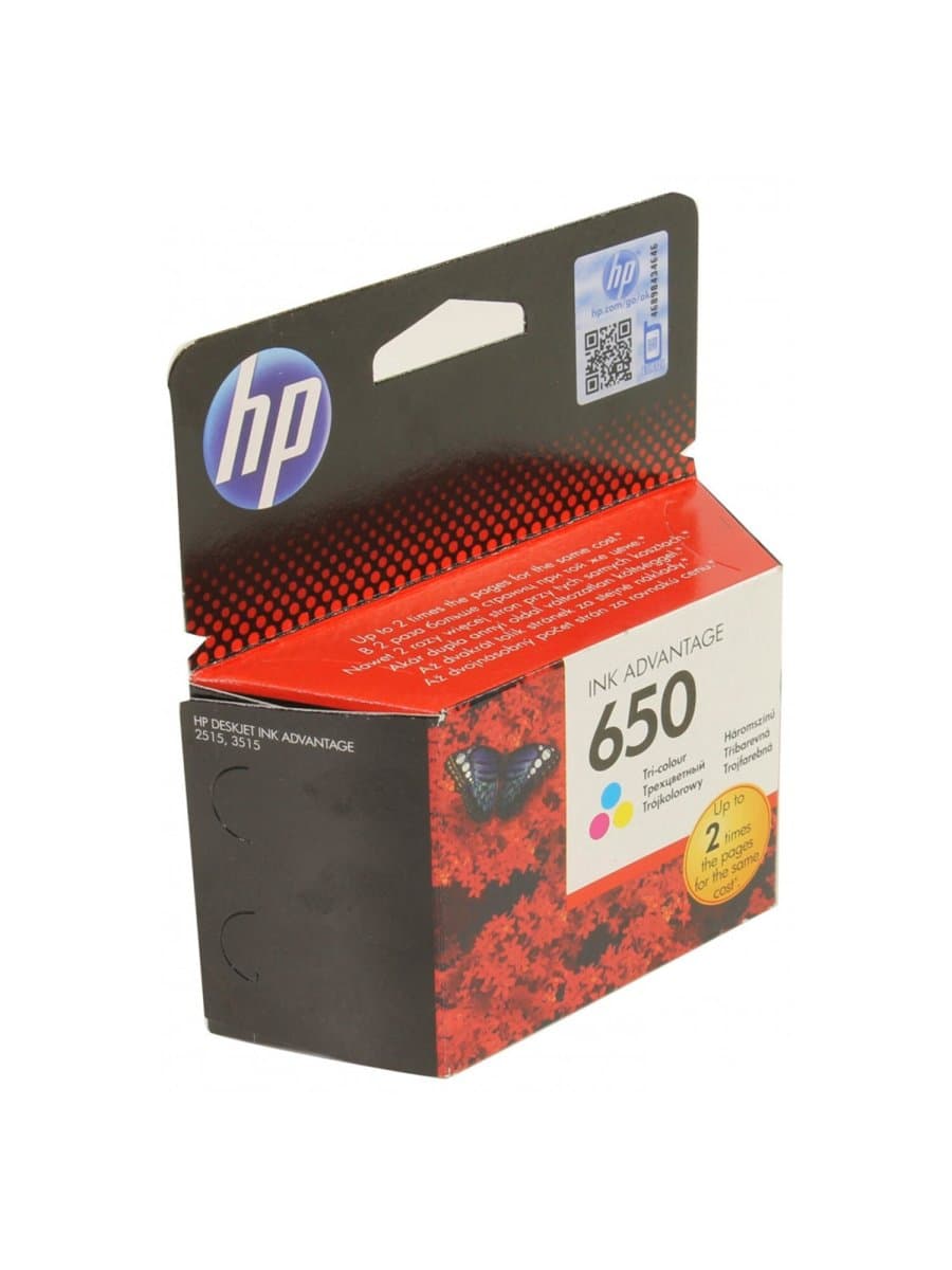Картридж струйный HP (CZ102AE) Deskjet Ink Advantage 2515/2516 №650, цветной, оригинальный