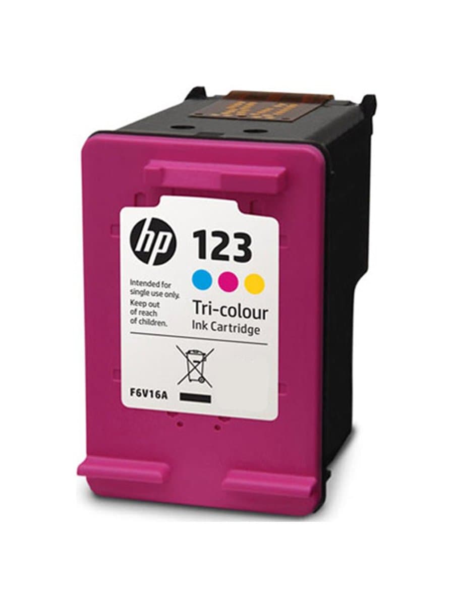 Картридж струйный HP (F6V16AE) Deskjet 2130, №123, цветной, оригинальный, ресурс 100 стр.