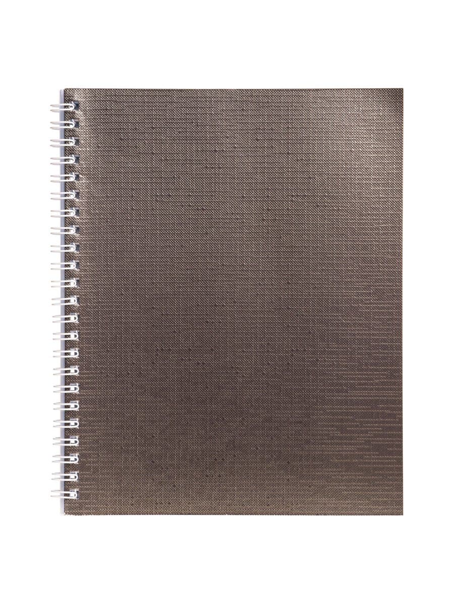 Тетрадь бумвинил, А5, 96 л., гребень, офсет №1, клетка, КОРИЧНЕВАЯ Metallic, HATBER, 059709, 96Т5бвВ1гр