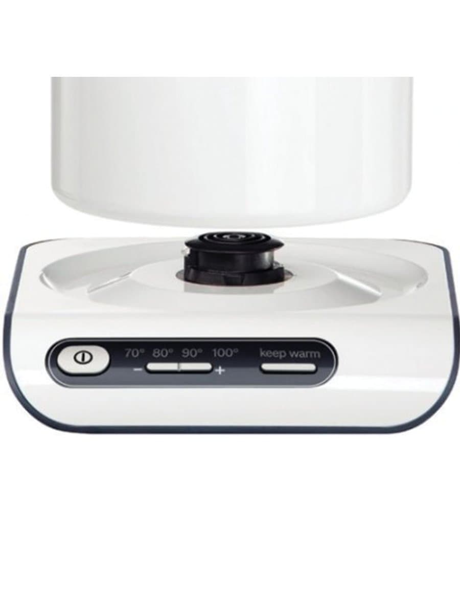 Чайник BOSCH TWK8611P, 1,5 л, 2400 Вт, закрытый нагревательный элемент, нержавеющая сталь, белый