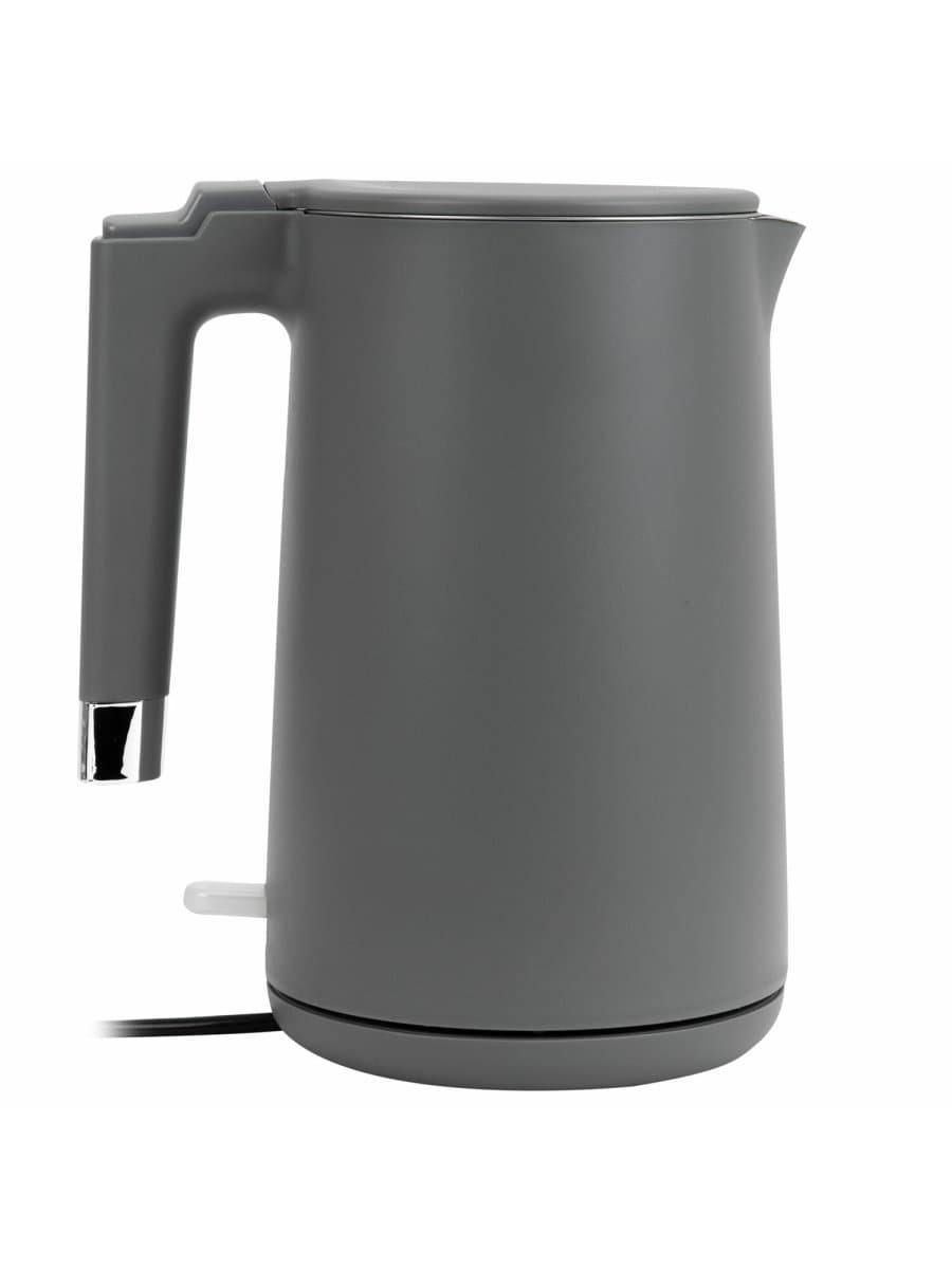 Чайник электрический с двойными стенками SONNEN KT-8719G, 1,5 л, 2200 Вт, графитовый, 454693