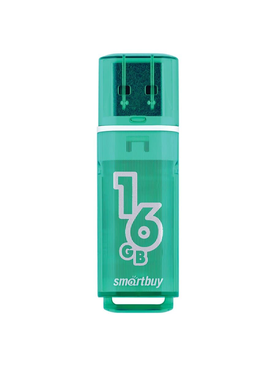 Флеш-диск 16 GB, SMARTBUY Glossy, USB 2.0, зеленый, SB16GBGS-G