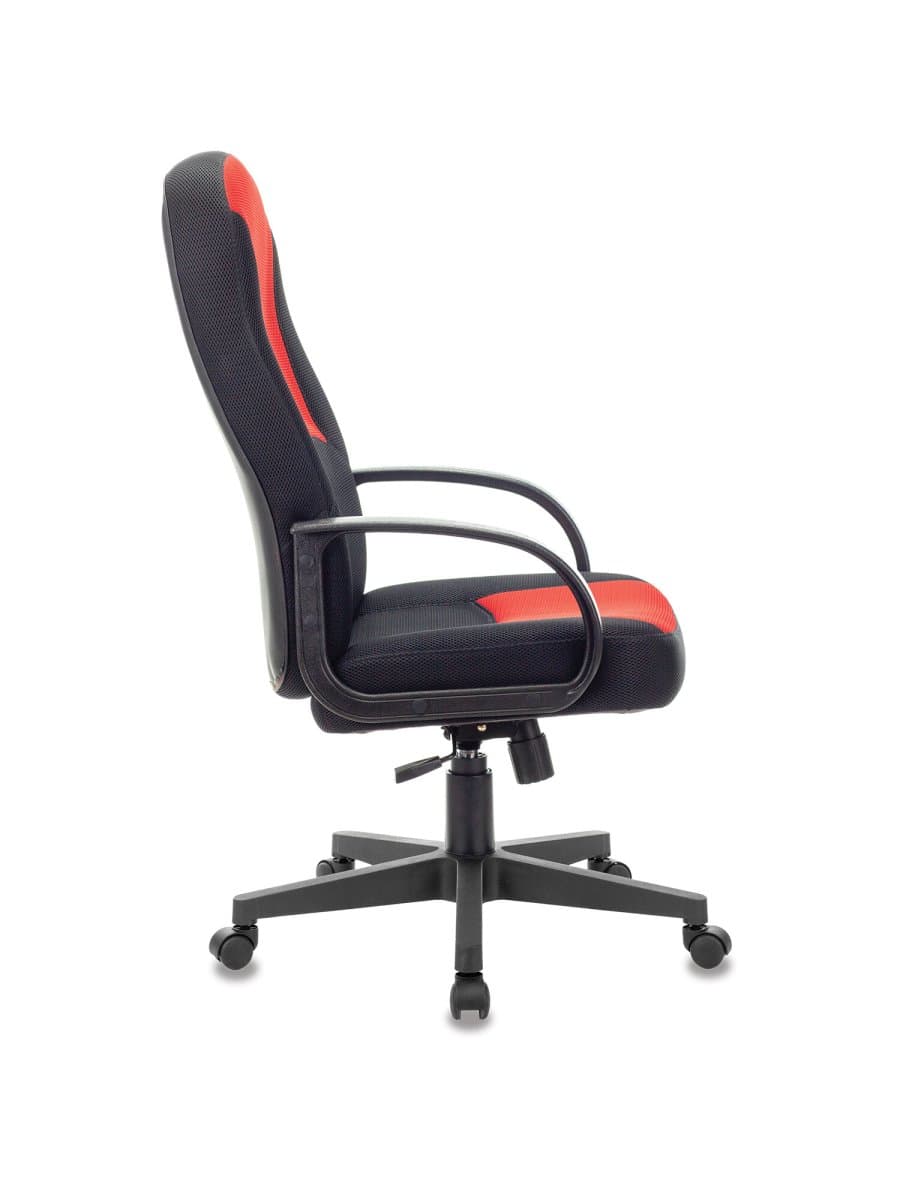 Кресло офисное BRABIX "City EX-512", ткань черная/красная, TW, 531408