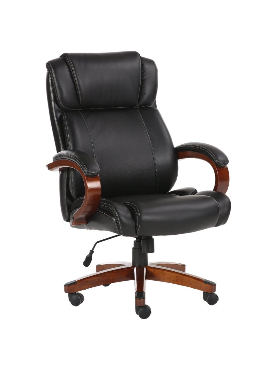 Кресло офисное BRABIX PREMIUM "Magnum EX-701", дерево, рециклированная кожа, черное, 531827