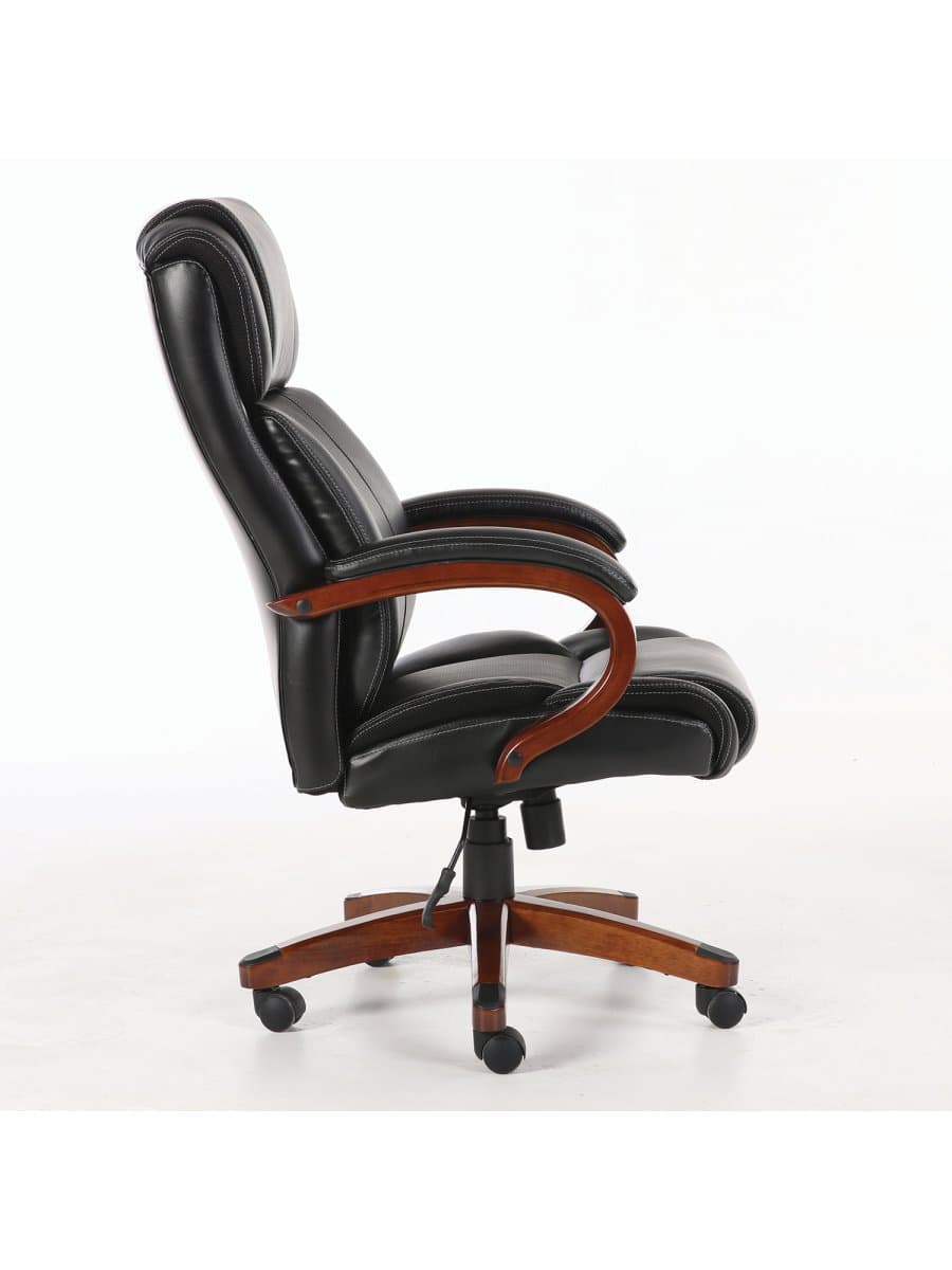 Кресло офисное BRABIX PREMIUM "Magnum EX-701", дерево, рециклированная кожа, черное, 531827