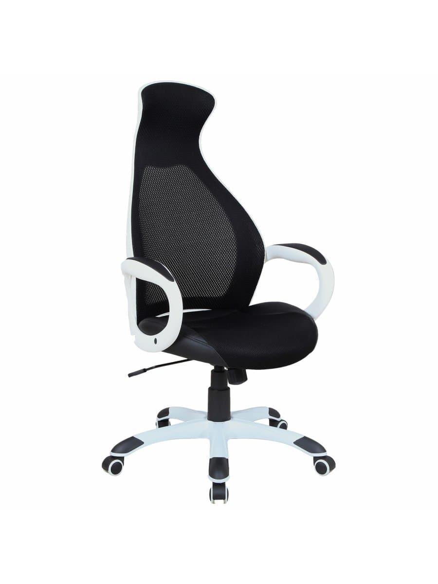 Кресло офисное BRABIX PREMIUM "Genesis EX-517", пластик белый, ткань/экокожа/сетка черная, 531573