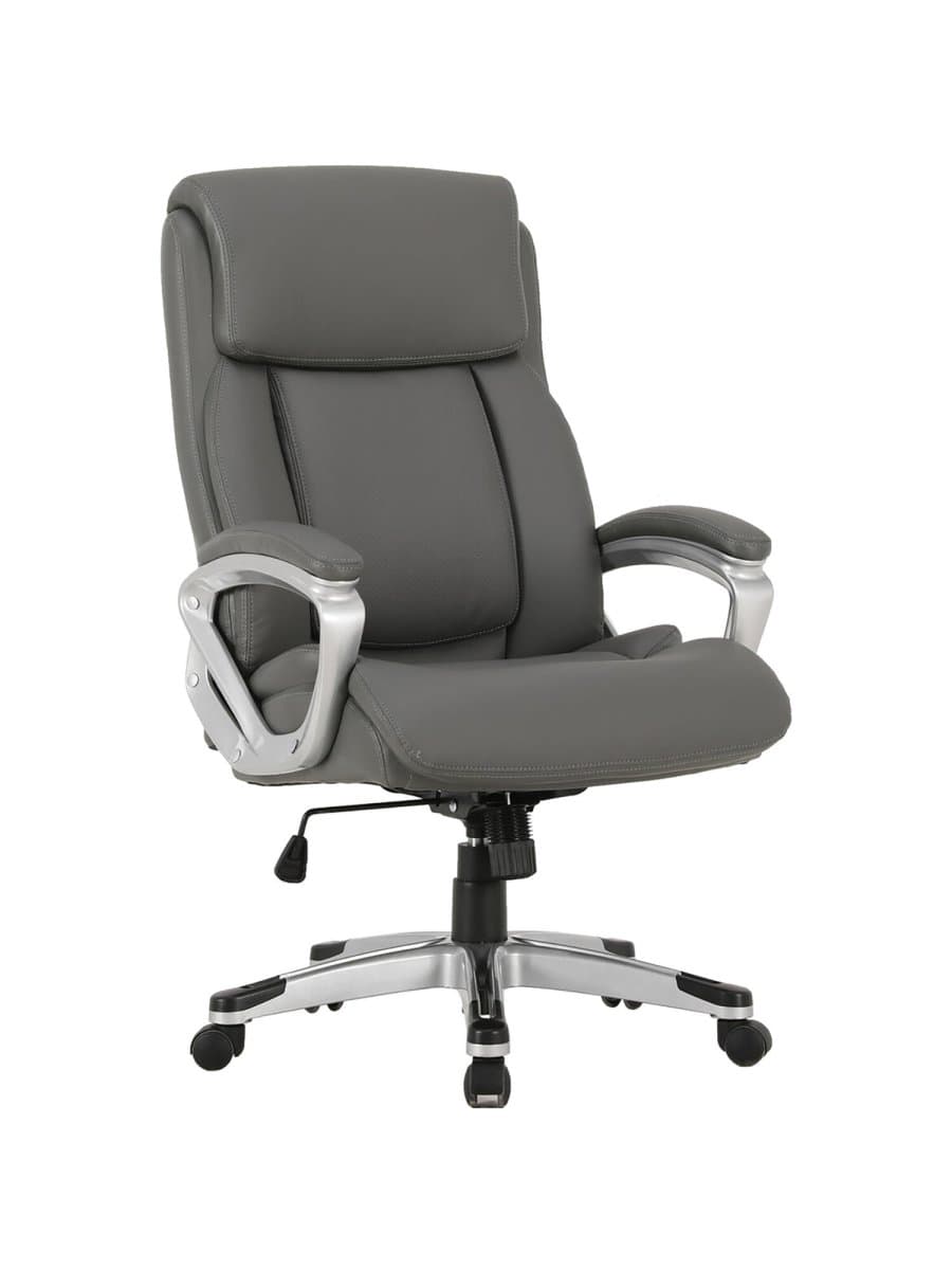 Кресло офисное BRABIX PREMIUM "Level EX-527", пружинный блок, рециклированная кожа, серое, 531937