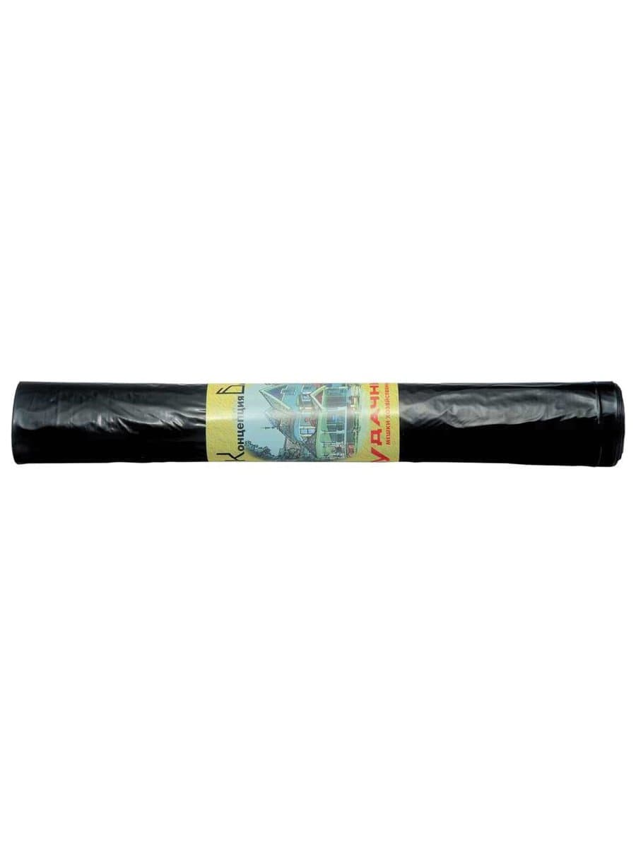 Мешки для мусора, 120 л, черные, в рулоне 10 шт., ПВД, 30 мкм, 70х110 см, КОНЦЕПЦИЯ БЫТА "Удачные", 0152