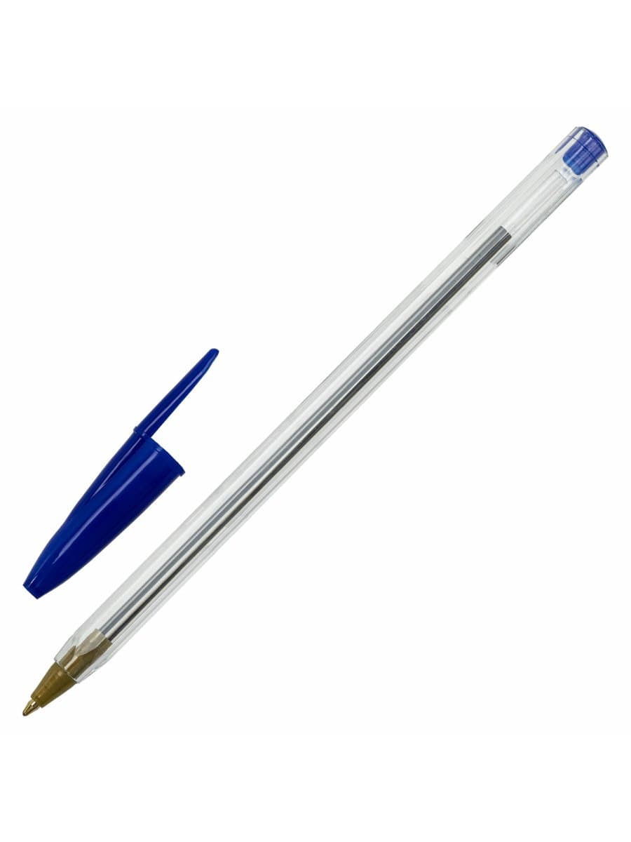 Ручка шариковая STAFF "Basic Budget BP-04", синяя, ВЫГОДНАЯ УПАКОВКА, КОМПЛЕКТ 50 штук, 880779