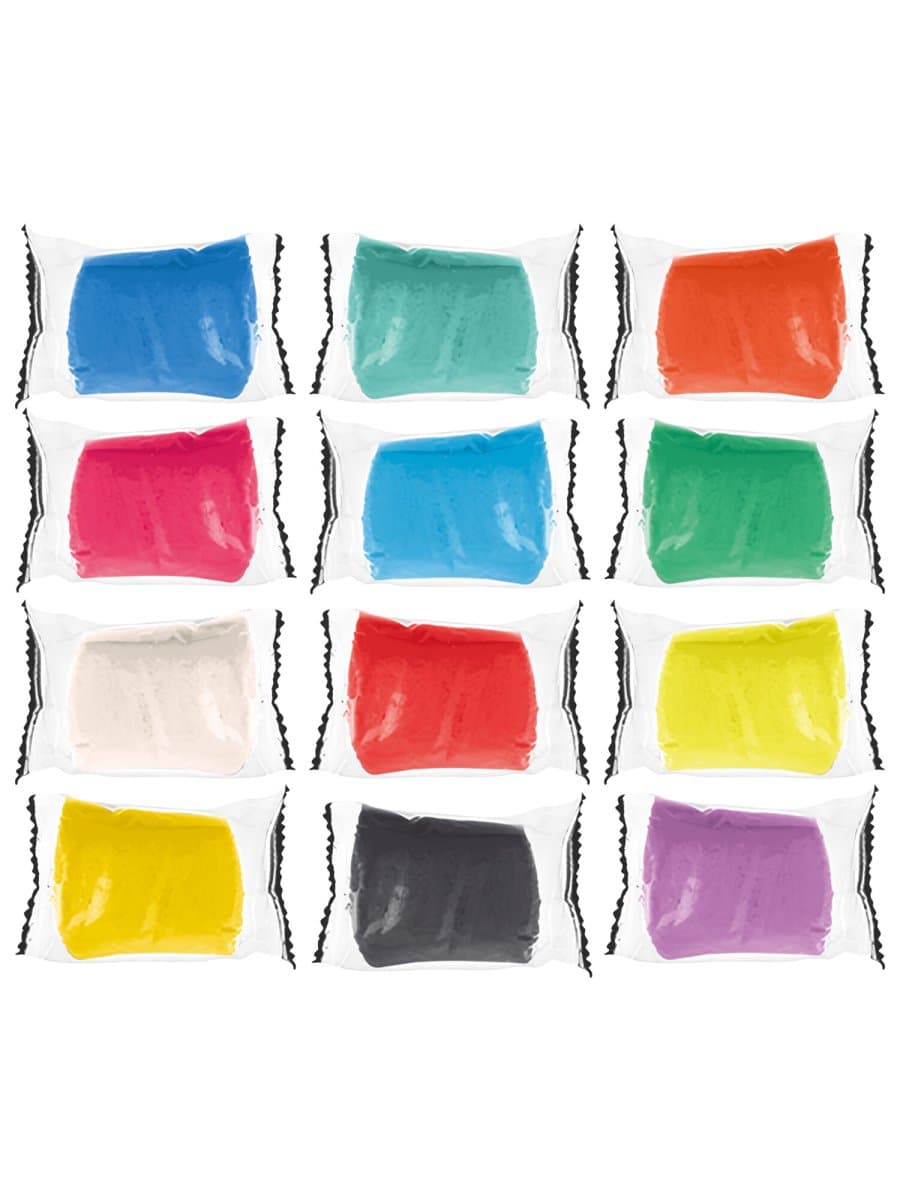 Пластилин-тесто для лепки BRAUBERG KIDS, 12 цветов., 600 г, 6 формочек, 1 скалка, ведерко, 106721