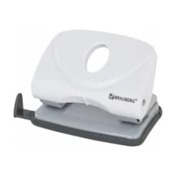 Дырокол BRAUBERG, до 20 листов, белый, 227787