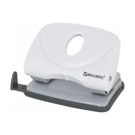 Дырокол BRAUBERG, до 20 листов, белый, 227787