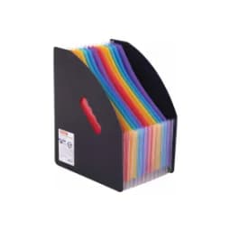 Лоток-органайзер вертикальный для бумаг и документов, 13 отделений, BRAUBERG, А4, черный, 271153