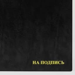 Папка адресная ПВХ "НА ПОДПИСЬ", формат А4, увеличенная вместимость до 100л, черная, 2032.Н-107