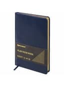 Еженедельник недатированный А5, 145х215 мм, BRAUBERG "Iguana", под кожу, 64 л., синий, 114476
