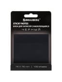 Блок самоклеящийся (стикеры) черный BRAUBERG BLACK, 76х76 мм, 100 листов, 115204