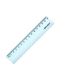 Линейка пластиковая 15 см BRAUBERG "PASTEL", тонированная, ассорти, 117012