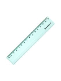 Линейка пластиковая 15 см BRAUBERG "PASTEL", тонированная, ассорти, 117012