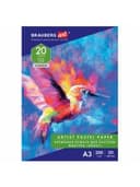 Бумага для пастели БОЛЬШАЯ А3, 20 л., 200г/м2, слоновая кость ГОЗНАК 200 г/м2, тиснение Холст, BRAUBERG ART, 126305