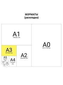 Папка-планшет для пастели БОЛЬШОГО ФОРМАТА (297х420 мм) А3, 20 л. тонированная бумага, 4 цвета, 200 г/м2, склейка, "Бабочка", ПБ/А3