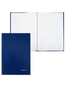 Книга учета 96 л., клетка, твердая, бумвинил, блок офсет, А4 200х290 мм, BRAUBERG, синяя, 130069