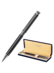 Ручка подарочная шариковая GALANT "Olympic Chrome", корпус хром с черным, хромированные детали, пишущий узел 0,7 мм, синяя, 140614
