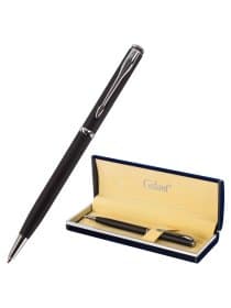 Ручка подарочная шариковая GALANT "Arrow Chrome Grey", корпус серый, хромированные детали, пишущий узел 0,7 мм, синяя, 140652