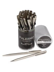 Ручка шариковая BRUNO VISCONTI "Palermo", бежевый металлический корпус, 0,7 мм, синяя, 20-0250/19