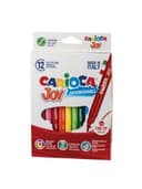 Фломастеры CARIOCA (Италия) "Joy", 12 цветов, суперсмываемые, вентилируемый колпачок, картонная коробка, 40614