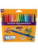 Фломастеры BIC "VISA", 18 цветов, суперсмываемые, вентилируемый колпачок, европодвес, 888681