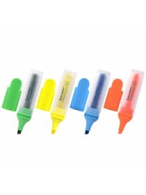 Набор текстовыделителей BRAUBERG 4 шт., АССОРТИ, "FLUO", линия 1-5 мм, 150403