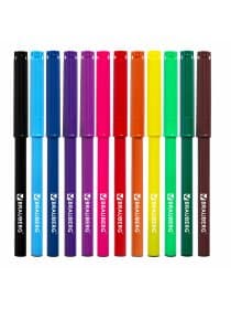 Фломастеры BRAUBERG "Wonderful butterfly", 12 цветов, вентилируемый колпачок, ПВХ-упаковка, 150522