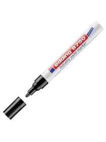 Маркер-краска лаковый (paint marker) EDDING 8750, ЧЕРНЫЙ, 2-4 мм, круглый наконечник, алюминиевый корпус, E-8750/1