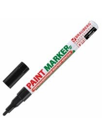 Маркер-краска лаковый (paint marker) 2 мм, ЧЕРНЫЙ, БЕЗ КСИЛОЛА (без запаха), алюминий, BRAUBERG PROFESSIONAL, 150868