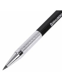 Карандаш механический цанговый 2 мм, HB, BRAUBERG "METALLIC X-20", металлические детали, 181976