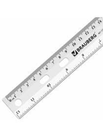 Линейка пластиковая 30 см, BRAUBERG "Crystal", прозрачная, 210284