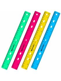 Линейка пластиковая 30 см, BRAUBERG "Crystal", тонированная, ассорти, 210291