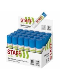 Клей-карандаш STAFF "EVERYDAY", 15 г, 221132