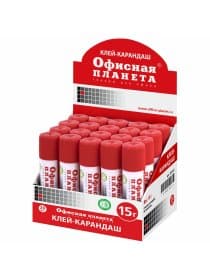 Клей-карандаш ОФИСНАЯ ПЛАНЕТА, 15 г, 222013