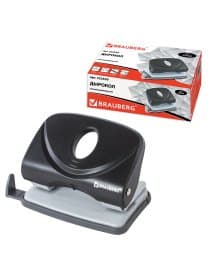 Дырокол BRAUBERG "Original", до 20 листов, черный, 222539