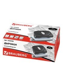 Дырокол BRAUBERG "Original", до 20 листов, черный, 222539