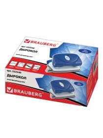 Дырокол BRAUBERG "Original", до 20 листов, синий, 222540